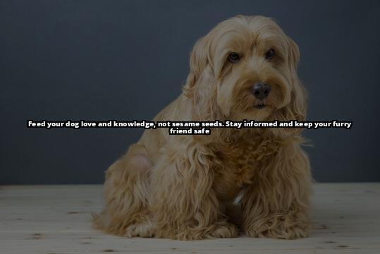 Are Sesame Seeds Safe for Dogs to Eat? - 9 Are you curious if your dog can eat sesame seeds? Our article has everything you need to know to make an informed decision Are Sesame Seeds Safe for Dogs to Eat? - 9 Are you curious if your dog can eat sesame seeds? Our article has everything you need to know to make an informed decision