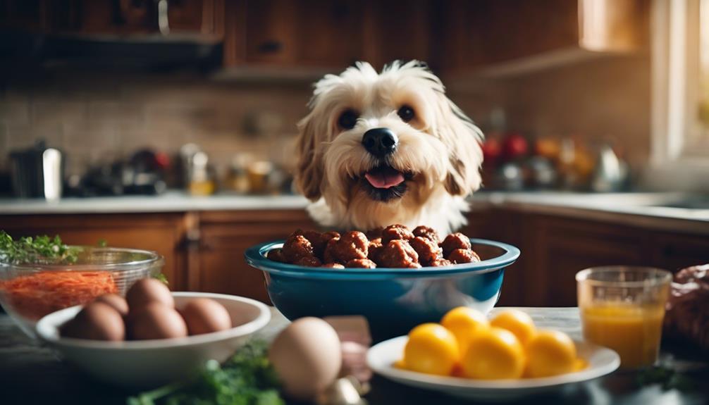 cooking with homemade meatballs