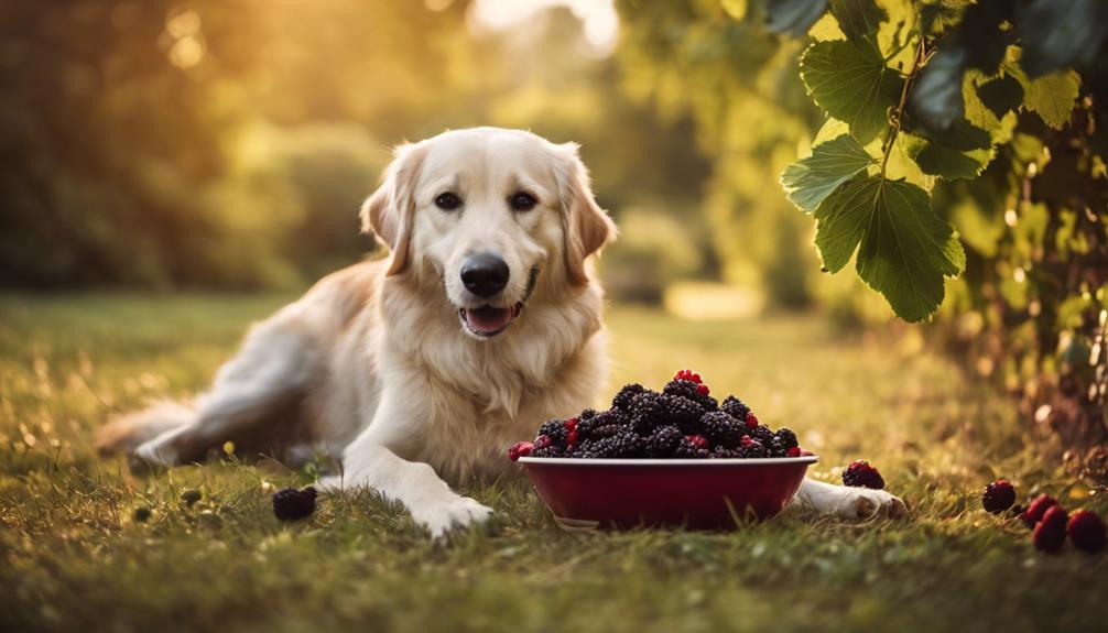 feeding dogs mulberries safely